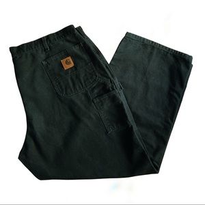 Carhartt black carpenter work pants. 46 x 32